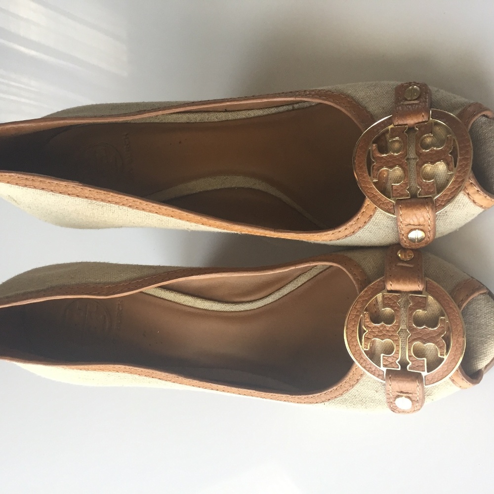 Tory Burch Linen Wedges - Size 11